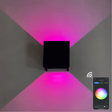Load image into Gallery viewer, Nordic RGB LED Wall Light Dimmable Square Up Down Lamps APP Control For Bedside Bedroom Sconce Living Room Home Decoration
