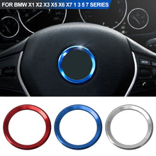 Load image into Gallery viewer, Car Decoration Aluminum Alloy Ring Steering Wheel Circle Sticker Interior Styling for BMW X1 X2 X3 X5 X6 X7 1 3 5 7 Series
