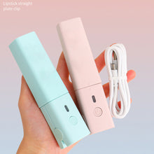 Load image into Gallery viewer, Portable Mini Cute USB Straight Hair Stick Hair Straightener Dormitory Small Power Splint Fluffy Bangs Straight Hair Curling
