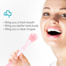 Load image into Gallery viewer, Double Sided Tongue Scraper Tongue Cleaner Brush Soft Silicone Tongue Cleaning Tool Tongue Scraper Oral Health Care Tool
