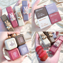Load image into Gallery viewer, Cute Cartoon Red Matte Velvet Lip Gloss Liquid Lipstick Lasting Elegant Mud Lip Mousse Non-stick Cup Lip Tint Clay Makeup
