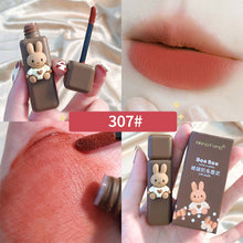 Load image into Gallery viewer, Cute Cartoon Red Matte Velvet Lip Gloss Liquid Lipstick Lasting Elegant Mud Lip Mousse Non-stick Cup Lip Tint Clay Makeup
