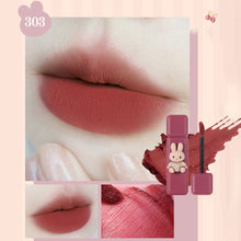 Load image into Gallery viewer, Cute Cartoon Red Matte Velvet Lip Gloss Liquid Lipstick Lasting Elegant Mud Lip Mousse Non-stick Cup Lip Tint Clay Makeup
