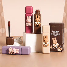 Load image into Gallery viewer, Cute Cartoon Red Matte Velvet Lip Gloss Liquid Lipstick Lasting Elegant Mud Lip Mousse Non-stick Cup Lip Tint Clay Makeup

