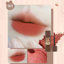 Load image into Gallery viewer, Cute Cartoon Red Matte Velvet Lip Gloss Liquid Lipstick Lasting Elegant Mud Lip Mousse Non-stick Cup Lip Tint Clay Makeup
