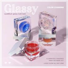 Load image into Gallery viewer, Dual-use Long-lasting Shining Magic Lip Cheek Glassy Balm Natural Blusher Lipstick Color Change Pink Soft Lip Gloss Blush Makeup
