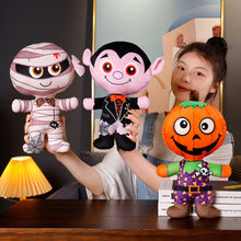 Load image into Gallery viewer, 30cm Halloween Plush Toys Horrible Pumpkin Vampire Mummy Dolls Stuffed Soft Toy for Kids Home Decoration Plush Doll
