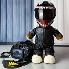 Load image into Gallery viewer, Motorcycle Creative Bear Plush Toys Stuffed Bear with Helmet Jacket Clothes Plush Dolls Soft Pillow Kids Boys Gift Present Pet Toys
