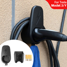 Load image into Gallery viewer, Car Wall Mount Charging Cable Organizer Connector Bracket Charger Holder with Chassis Bracket Charger For Tesla Model 3 Y
