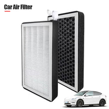 Load image into Gallery viewer, 2Pcs HEPA Activated Carbon Car Air Filter Air Conditioner Filter Element Replacement For Tesla Model 3 Model Y 2023
