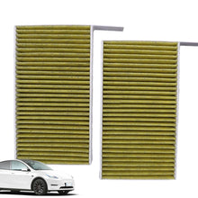 Load image into Gallery viewer, 2Pcs Car Air Filter Air Conditioner Cabin Filter with Activated Carbon Replacement for Tesla Model 3/Y 1107681-00-A
