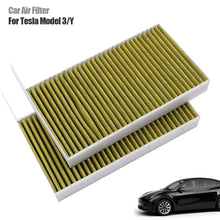 Load image into Gallery viewer, 2Pcs Car Air Filter Air Conditioner Cabin Filter with Activated Carbon Replacement for Tesla Model 3/Y 1107681-00-A
