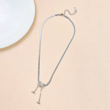 Load image into Gallery viewer, Stainless Steel Frosted Butterfly Pendant Necklace Bracelet Fashionable Niche Titanium Steel Tassel Necklace Women Jewelry

