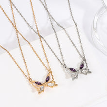 Load image into Gallery viewer, Magnetic Butterfly Pendant Necklace Bracelet Fashionable Niche Patchwork Pendant Necklace Collarbone Chain Jewelry
