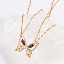 Load image into Gallery viewer, Magnetic Butterfly Pendant Necklace Bracelet Fashionable Niche Patchwork Pendant Necklace Collarbone Chain Jewelry
