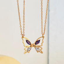 Load image into Gallery viewer, Magnetic Butterfly Pendant Necklace Bracelet Fashionable Niche Patchwork Pendant Necklace Collarbone Chain Jewelry
