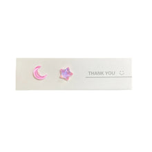 Load image into Gallery viewer, Sweet Compact Colorful Star Moon Earrings Shiny Versatile Ear Studs Earrings Women Jewelry Accessories
