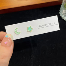 Load image into Gallery viewer, Sweet Compact Colorful Star Moon Earrings Shiny Versatile Ear Studs Earrings Women Jewelry Accessories
