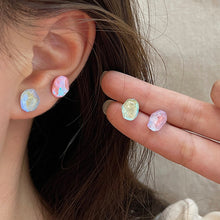 Load image into Gallery viewer, Colorful Sweet Earrings Simple Versatile Stone Butterfly Love Ear Studs Earrings Women Jewelry Accessories
