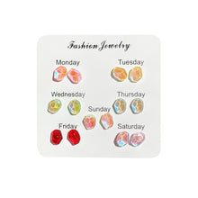 Load image into Gallery viewer, Colorful Sweet Earrings Simple Versatile Stone Butterfly Love Ear Studs Earrings Women Jewelry Accessories
