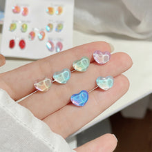 Load image into Gallery viewer, Colorful Sweet Earrings Simple Versatile Stone Butterfly Love Ear Studs Earrings Women Jewelry Accessories
