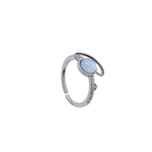Load image into Gallery viewer, Blue Planet Ring Opening Adjustable Micro Inlaid Zircon Alloy Ring Fashionable Versatile Women Jewelry
