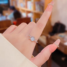 Load image into Gallery viewer, Blue Planet Ring Opening Adjustable Micro Inlaid Zircon Alloy Ring Fashionable Versatile Women Jewelry
