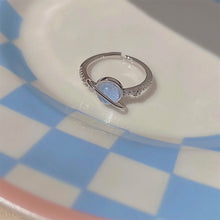 Load image into Gallery viewer, Blue Planet Ring Opening Adjustable Micro Inlaid Zircon Alloy Ring Fashionable Versatile Women Jewelry
