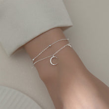 Load image into Gallery viewer, Double Layer Sweet Star Moon Bracelet Temperamental Versatile Alloy Silvery Bracelet Women Hand Jewelry
