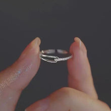 Load image into Gallery viewer, Simple Frosted Twisted Ring Opening Adjustable Irregular Alloy Shiny Ring Fashionable Niche Women Jewelry
