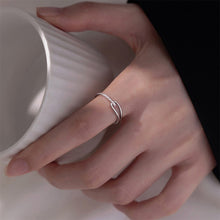 Load image into Gallery viewer, Simple Frosted Twisted Ring Opening Adjustable Irregular Alloy Shiny Ring Fashionable Niche Women Jewelry
