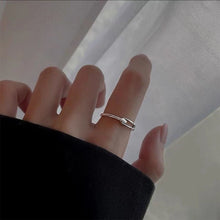 Load image into Gallery viewer, Simple Frosted Twisted Ring Opening Adjustable Irregular Alloy Shiny Ring Fashionable Niche Women Jewelry
