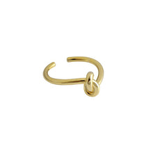 Load image into Gallery viewer, Simple Fashionable Twist Ring Opening Adjustable Silver Gold Alloy Ring Niche Women Jewelry Accessory
