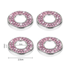 Load image into Gallery viewer, 4Pcs Crystal Car Door Bolt Lock Pin Switch Button Ring Lift Bolt Sticker For Mercedes Benz E C GLC Class Accessories
