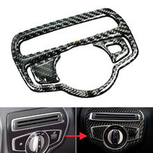 Load image into Gallery viewer, Car Carbon Fiber Headlight Switch Knob Trim Frame Sticker For Mercedes Benz GLC260 W205 C180 180L C200 C300 C GLC Class Interior Accessories
