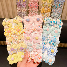 Load image into Gallery viewer, 10pcs Fabirc Flower Hair Tie Girls Ponytail Elastic Hair Bands Kids Hair Accessories Children Hair Ties Baby Headwear
