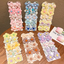 Load image into Gallery viewer, 10pcs Fabirc Flower Hair Tie Girls Ponytail Elastic Hair Bands Kids Hair Accessories Children Hair Ties Baby Headwear
