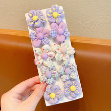 Load image into Gallery viewer, 10pcs Fabirc Flower Hair Tie Girls Ponytail Elastic Hair Bands Kids Hair Accessories Children Hair Ties Baby Headwear
