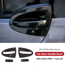 Load image into Gallery viewer, 4Pcs/Set Car Exterior Door Handle Bowl Cover Trim Replacement For Smart Fortwo W451 2009‑2015 Carbon Fiber Style
