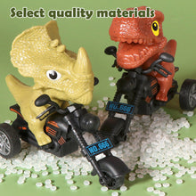 Load image into Gallery viewer, Simulation Dinosaur Motorcycle Toy Inertia Riding Motorcycle Animal Model Pull Back Car Toy Action Figure Children Birthday Gift
