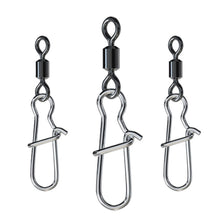Load image into Gallery viewer, 50Pcs Multifunction Stainless Steel Fishing Connector Snap Bearing Rolling Fishing Hooks Sea Fishing Lure Pin Jig Tackle Accessories
