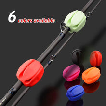 Load image into Gallery viewer, Silicone Anti-Collision Fishing Rod Holder Straps 5 Hole Lightweight Fishing Tackle Ties Fishing Lure Rod Protector Fishing Accessories
