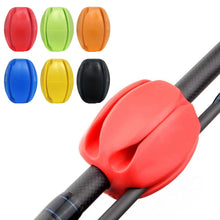 Load image into Gallery viewer, Silicone Anti-Collision Fishing Rod Holder Straps 5 Hole Lightweight Fishing Tackle Ties Fishing Lure Rod Protector Fishing Accessories
