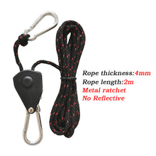Load image into Gallery viewer, Camping Tent Lanyard Tie Down Rope Tightener Fastening Pulley Ratchet Hangers Awning Rope Hook Canopy Buckle Rope Tightening Straps Tool

