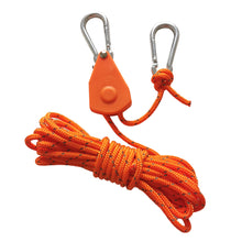 Load image into Gallery viewer, Camping Tent Lanyard Tie Down Rope Tightener Fastening Pulley Ratchet Hangers Awning Rope Hook Canopy Buckle Rope Tightening Straps Tool
