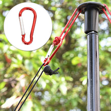 Load image into Gallery viewer, 1/20pcs Portable Outdoor Camping Tent Awning Fixing Clamp Grip with Carabiner Hook Windproof Tarpaulin Plastic Wind Rope
