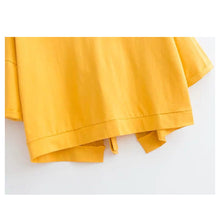 Load image into Gallery viewer, Korean Style Women Casual T-shirt Summer V-neck Short Sleeve Shirts Back Tie Basic Tops Solid White Black Shirts
