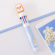 Load image into Gallery viewer, 10 Color Ballpoint Pen Graffiti Notebook Students' Christmas Gift Pen Multicolor Pen School Office Supplies Stationery Hamburger Pen
