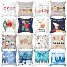 Load image into Gallery viewer, 45cm Christmas Cushion Cover Pilllowcase Christmas Elk Santa Claus Printing Pillow Case for Sofa Cushion Christmas Party Decoration
