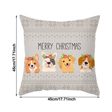 Load image into Gallery viewer, 45cm Christmas Cushion Cover Pilllowcase Christmas Elk Santa Claus Printing Pillow Case for Sofa Cushion Christmas Party Decoration

